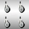 Service Caster 5 Inch 316SS Black Polyurethane Swivel 1-1/8 Inch Expanding Stem Caster Set SCC SCC-SS316EX20S514-PPUB-BLK-118-4 - alternate 1